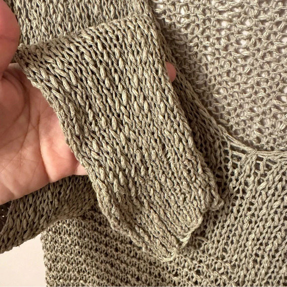 Aritzia Talula Asymmetrical Open Knit Sweater Women Size S - Picture 4 of 10